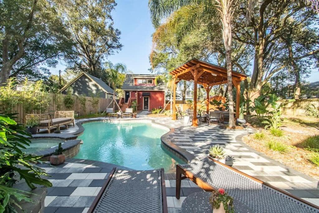 Unique Studio W Pool Spa & Gardens Near Downtown Jacksonville Kültér fotó