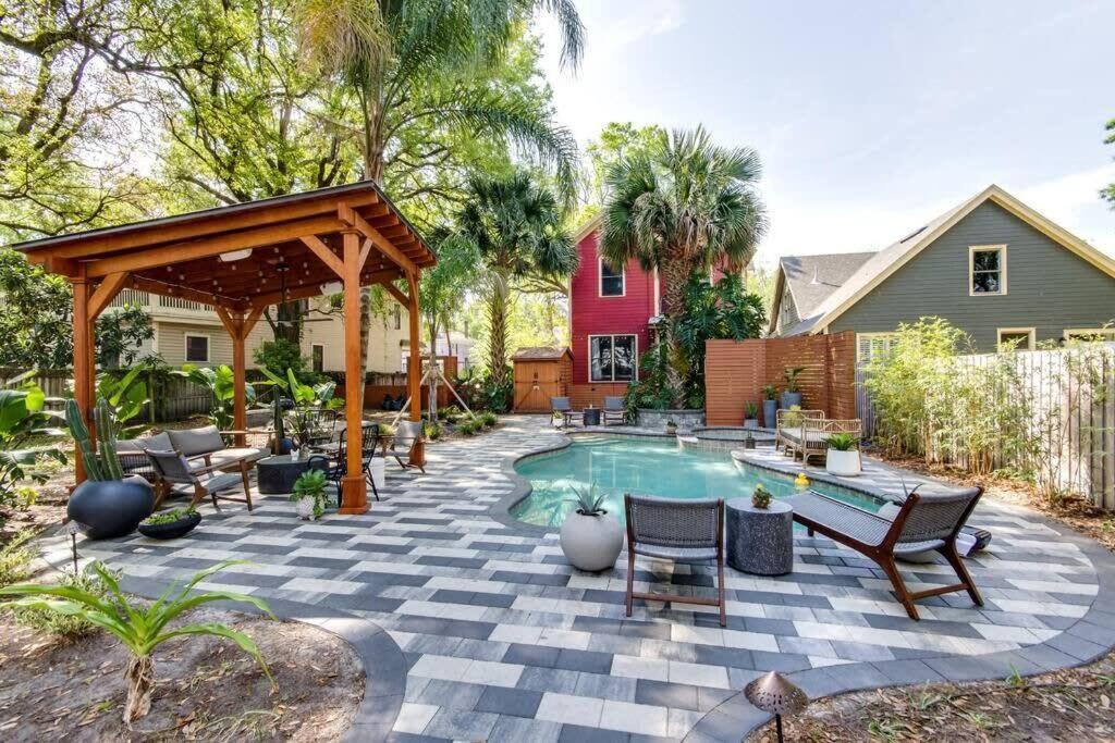 Unique Studio W Pool Spa & Gardens Near Downtown Jacksonville Kültér fotó